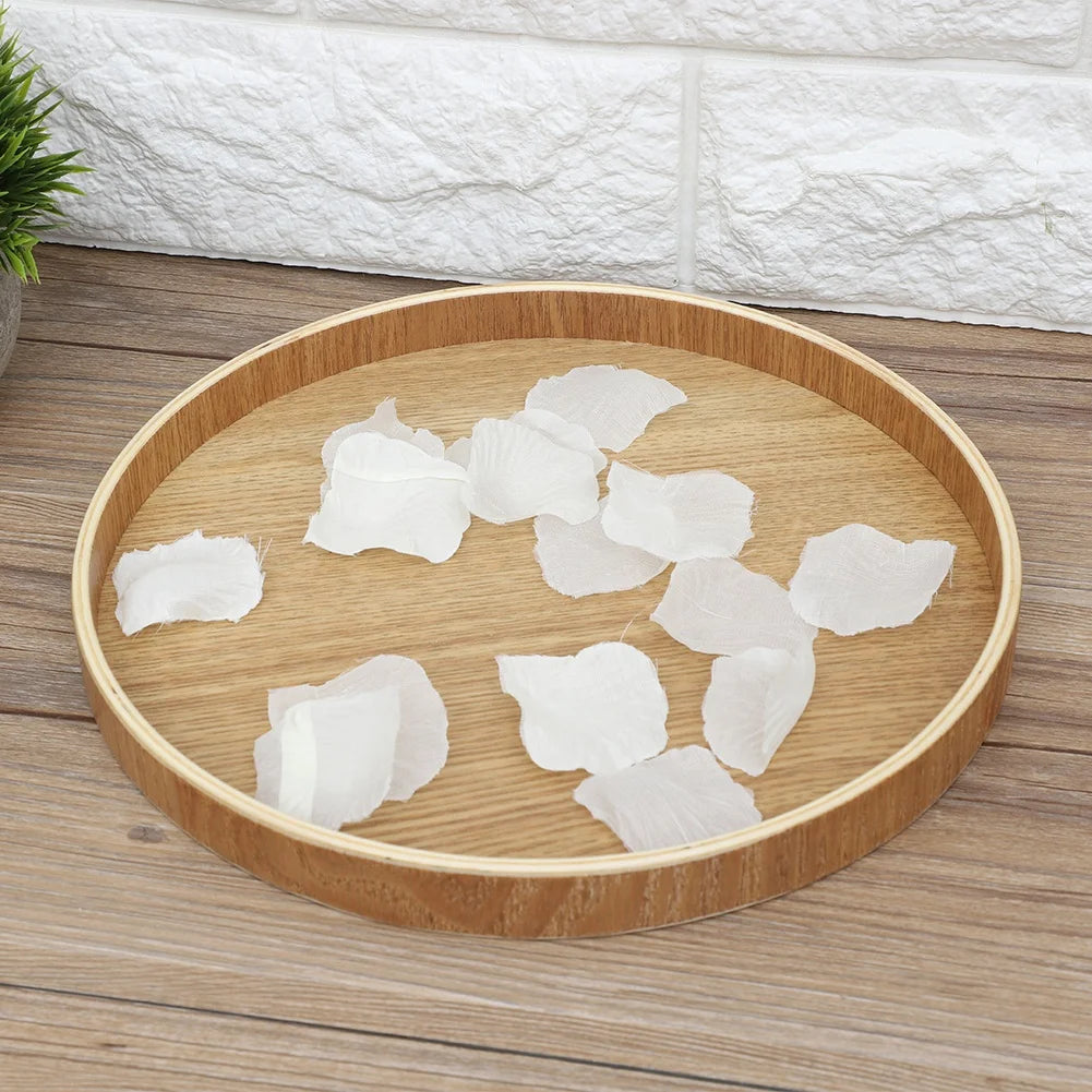 1PCS Round Bamboo Tray Saucer Flower Pot Tray Cup Pad Coaster Plate Kitchen Decorative Plate Creative Coaster Coffee Cup Mat