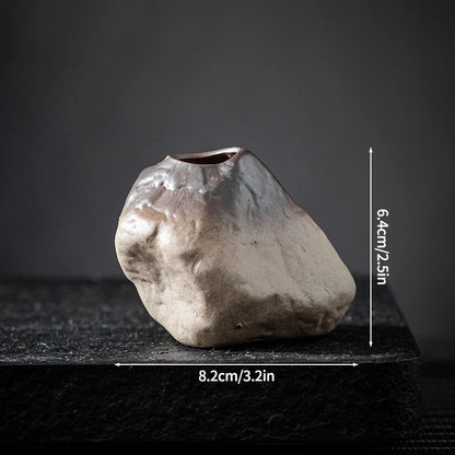 Ceramics Vintage Flower Vase Desktop Flower Bottle Aesthetic Retro Flower Pot Hydroponics Flower Arrangement Flower Vases
