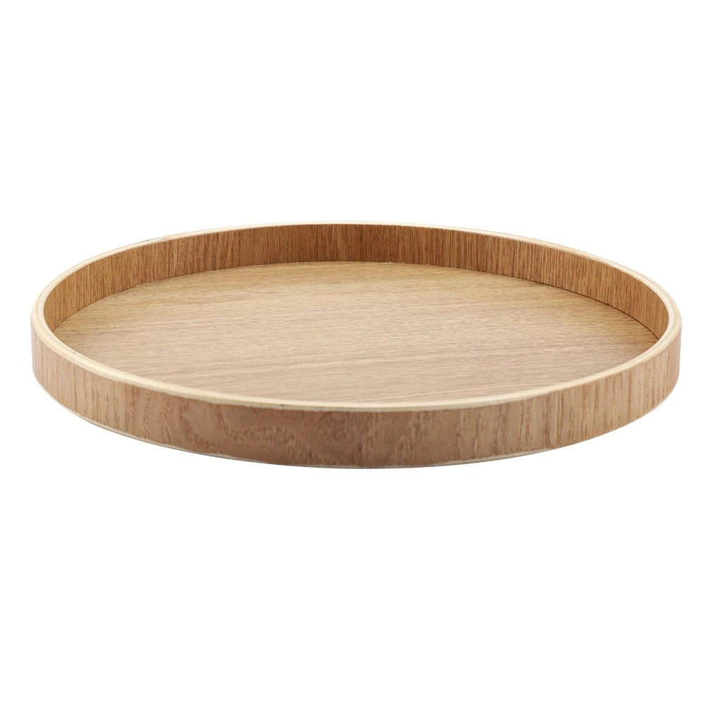 1PCS Round Bamboo Tray Saucer Flower Pot Tray Cup Pad Coaster Plate Kitchen Decorative Plate Creative Coaster Coffee Cup Mat