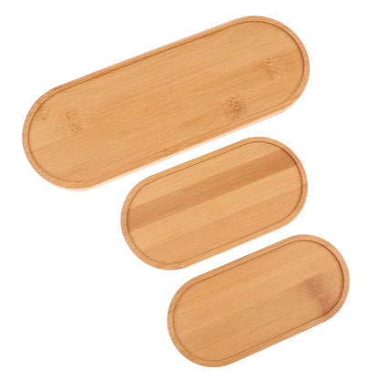 Multi Bamboo Tray Wood Saucer Flower Pot Tray Cup Pad Coaster Plate For Kitchen Decorative Plate Creative Coaster Coffee Cup Mat