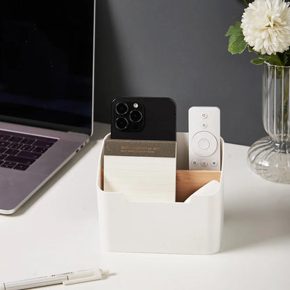 Remote Control Holder, Remote Caddy, TV Remote Organizer Table Desktop, Storage Box for Makeup Brushes, Office Supplies