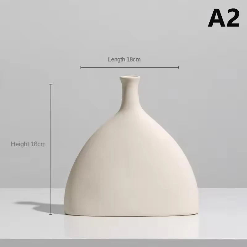 Modern Simple Ceramic Art Vase Dried Flowers Flower Arrangement Ornament Bedroom Desktop Home Decor Photography Background Decor