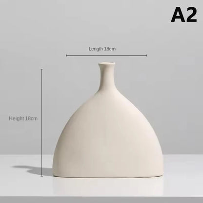 Modern Simple Ceramic Art Vase Dried Flowers Flower Arrangement Ornament Bedroom Desktop Home Decor Photography Background Decor