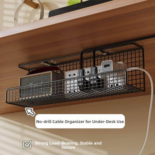 No-Drill Cable Organizer Box Computer Desk Cable Management Storage Box  Network Cable Organizer Home Organization