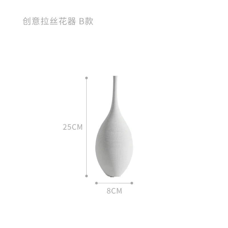 1PC Modern Handmade Art Zen Vase Ceramic Ornaments Decoration Vase Ceramic Decor Vases Tall Floor Vases for Living Room