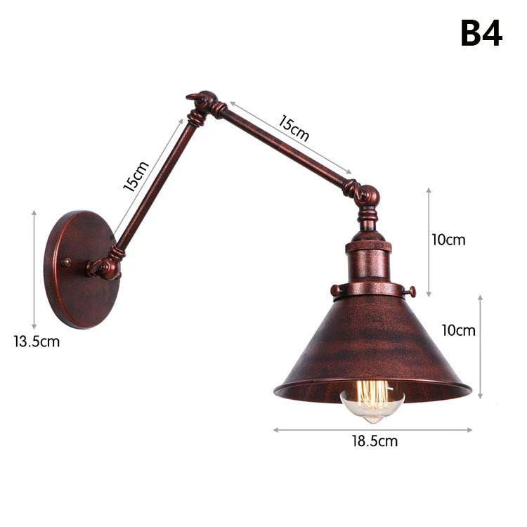 Modern Minimalist Bedroom Wall Lamp for Living Room Aisle Dining Room Adjustable Decorative Long Arm Wall Sconce Reading Lights