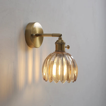 Nordic Vintage Wall Lamp Green Tulip Glass Wall Lamp Shade Living Room Background Wall Lights Bedroom Door Lamp Bedside Lights