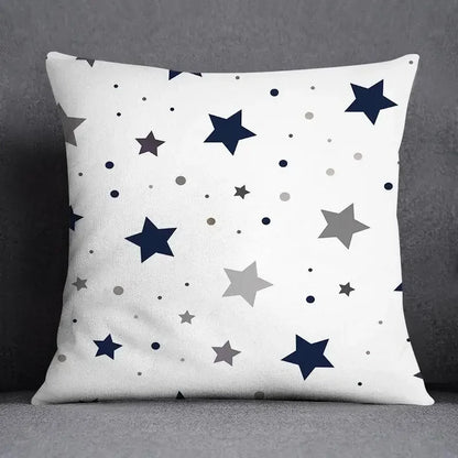 45x45CM Cushion Cover Geometric Pattern Polyester Blue Grey Pillowcase Upholstery Sofa Cushion Throw Pillow Home Decor Pillowcas