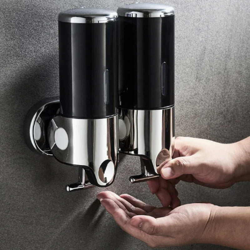 Wall Mounted 500ml Bathroom Soap Dispenser Multi-style Single/Double/Triple Bottles for Shampoo Shower Gel Storage