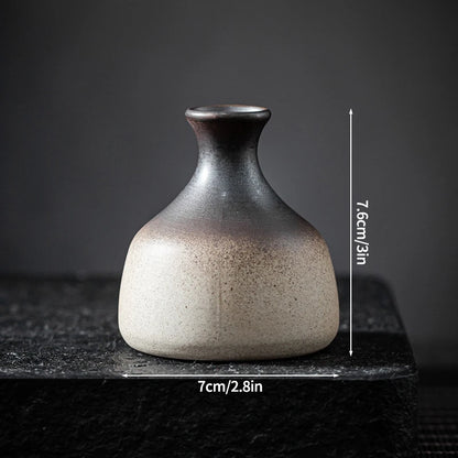 Ceramics Vintage Flower Vase Desktop Flower Bottle Aesthetic Retro Flower Pot Hydroponics Flower Arrangement Flower Vases