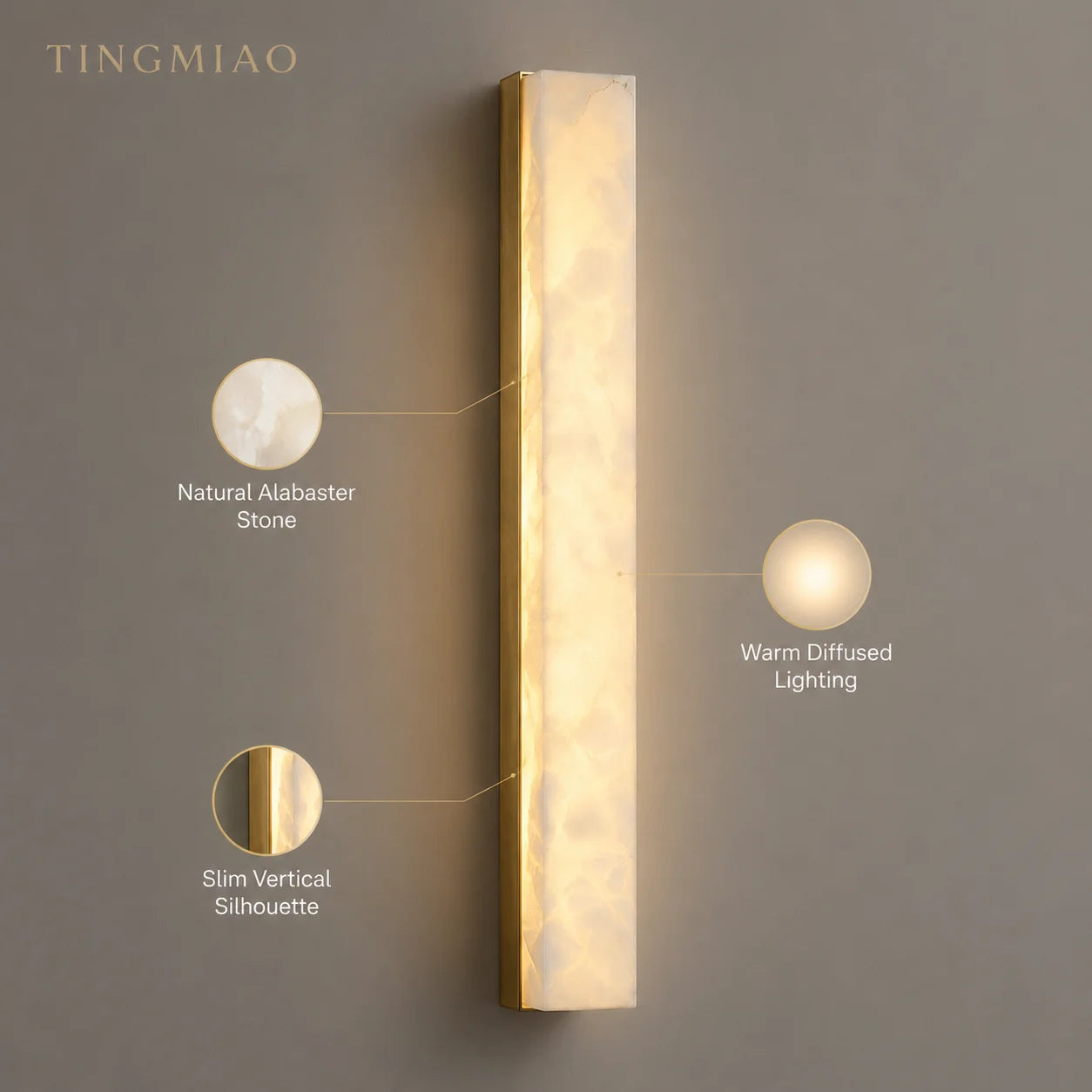 Spanish Marble Copper Wall Lamp Minimalist New Chinese Living Room TV Background Wall Decorative Lamp Aisle Corridor Bedroom