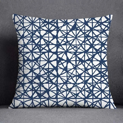 45x45CM Cushion Cover Geometric Pattern Polyester Blue Grey Pillowcase Upholstery Sofa Cushion Throw Pillow Home Decor Pillowcas