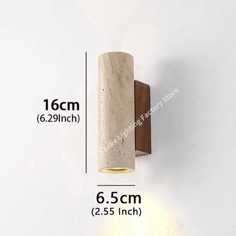 Spanish Yellow Cave Stone LED Wall Lamp Nordic Minimalist Living Room Bedroom Headboard Background Home Decor Fixture