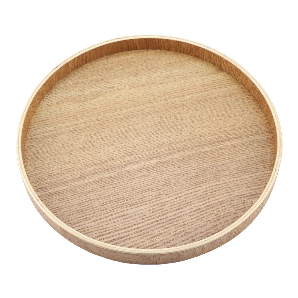 1PCS Round Bamboo Tray Saucer Flower Pot Tray Cup Pad Coaster Plate Kitchen Decorative Plate Creative Coaster Coffee Cup Mat