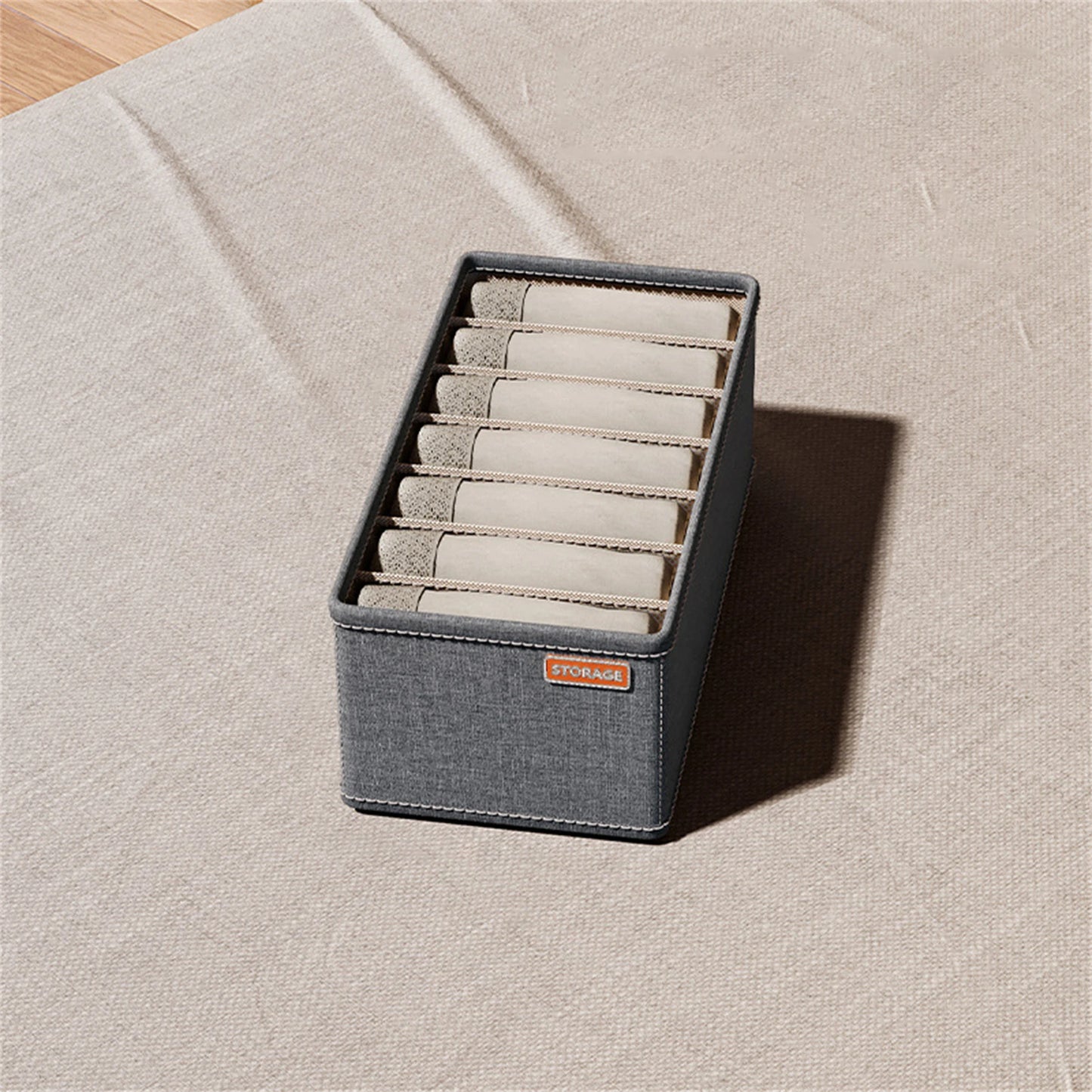 Wardrobe Clothes Organizer 6-20 Grids Clothes Trousers Jeans Storage Box Underwear Bra Socks Compartment Drawer Organizers boxes