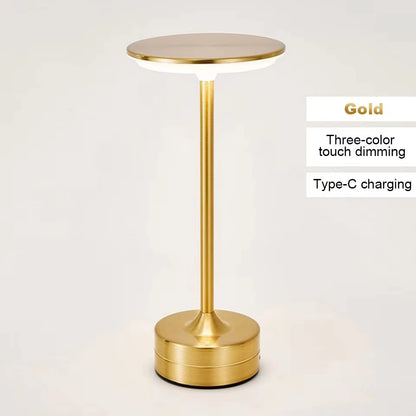 Rechargeable LED Desk Lamp,3 Color Changing & Dimmable,Touch Control Night Light,Bedroom,Modern Ambient Light Bar,Office,Home
