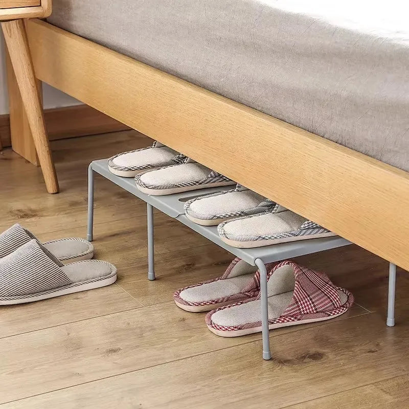 ABS Shoe Rack Extensible Storage Shelf Shoe Organizer Holder Under Sink Telescopic Storage Rack Kitchen Cabinet Organizer