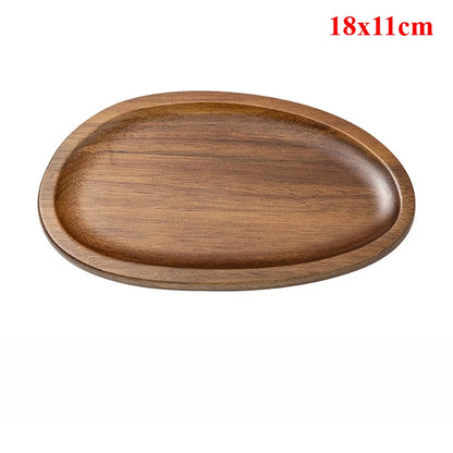 Creative Wooden Serving Tray - Multi-Functional Coffee Coaster & Plate, for Coffee Shops, Kitchens & Homes, for Teacups & Fruits