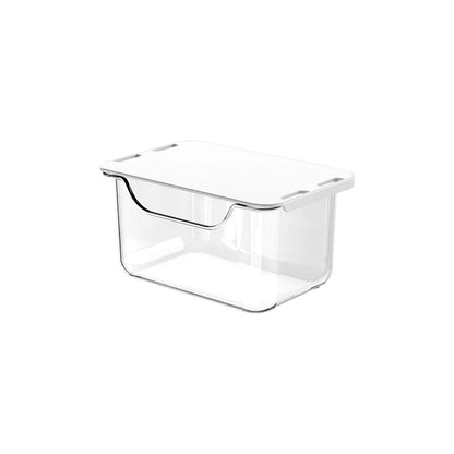 12pcs Drawer Storage Box Bathroom Transparent Suspended Cotton Swab Storage Box Under the Mirror Cabinet Pull-Out Storage Case