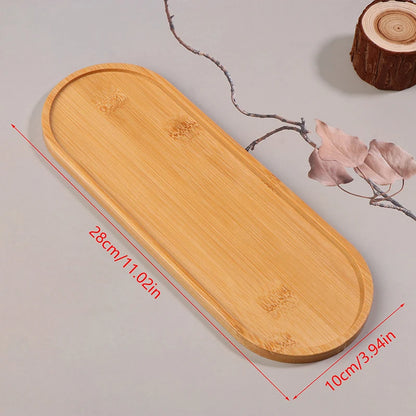 1PCS Tableware Solid Wood Round Dessert Plate Japanese-style Wooden Tray Snack Plate Dried Fruit Plate Wooden Plate