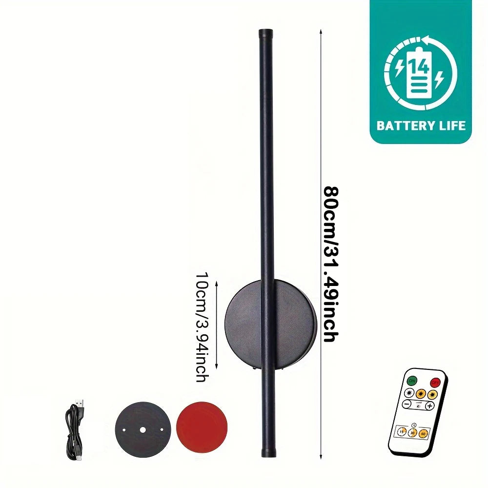 2PCS Rechargeable Wall Light LED 50cm/80cm Dimming Indoor Wall Sconce with Remote Beside Bedroom Lamp Home Decor Wiring Free