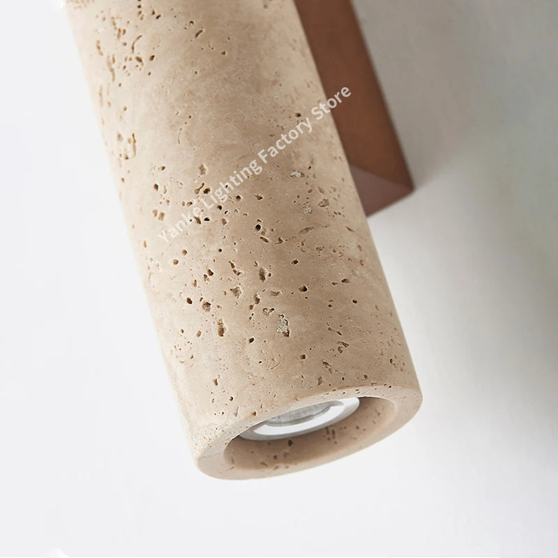 Spanish Yellow Cave Stone LED Wall Lamp Nordic Minimalist Living Room Bedroom Headboard Background Home Decor Fixture