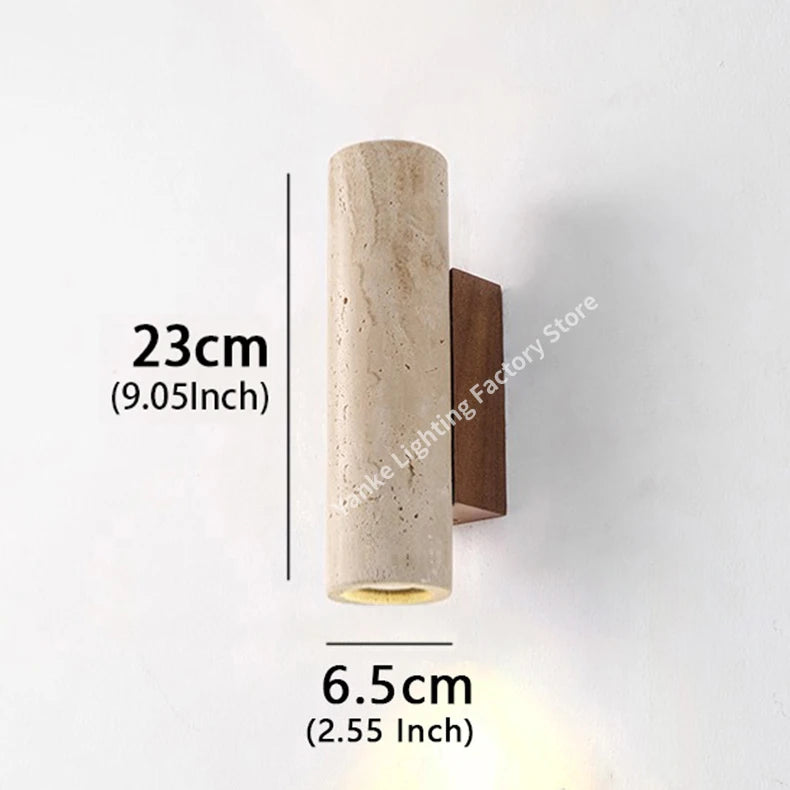 Spanish Yellow Cave Stone LED Wall Lamp Nordic Minimalist Living Room Bedroom Headboard Background Home Decor Fixture