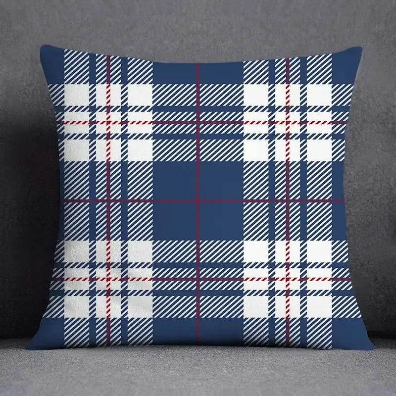 45x45CM Cushion Cover Geometric Pattern Polyester Blue Grey Pillowcase Upholstery Sofa Cushion Throw Pillow Home Decor Pillowcas