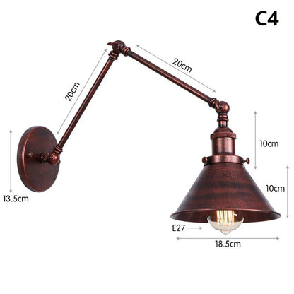 Modern Minimalist Bedroom Wall Lamp for Living Room Aisle Dining Room Adjustable Decorative Long Arm Wall Sconce Reading Lights
