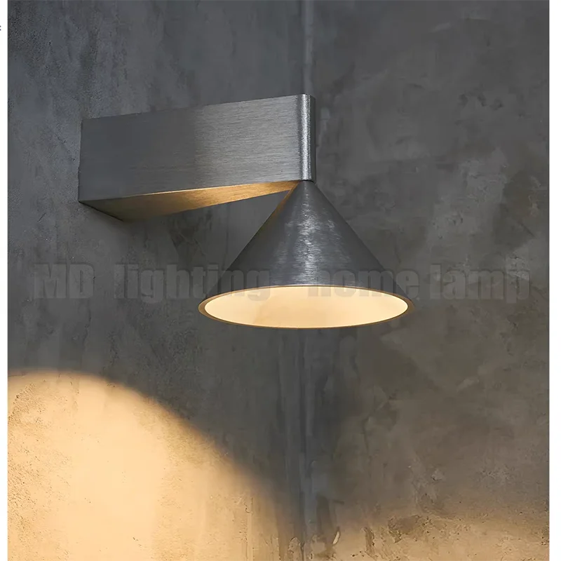Modern minimalist bedroom bedside nordic wall lamp geometric simple designer high-end background wall aisle lamp retro home dec
