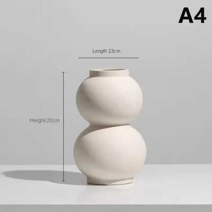 Modern Simple Ceramic Art Vase Dried Flowers Flower Arrangement Ornament Bedroom Desktop Home Decor Photography Background Decor