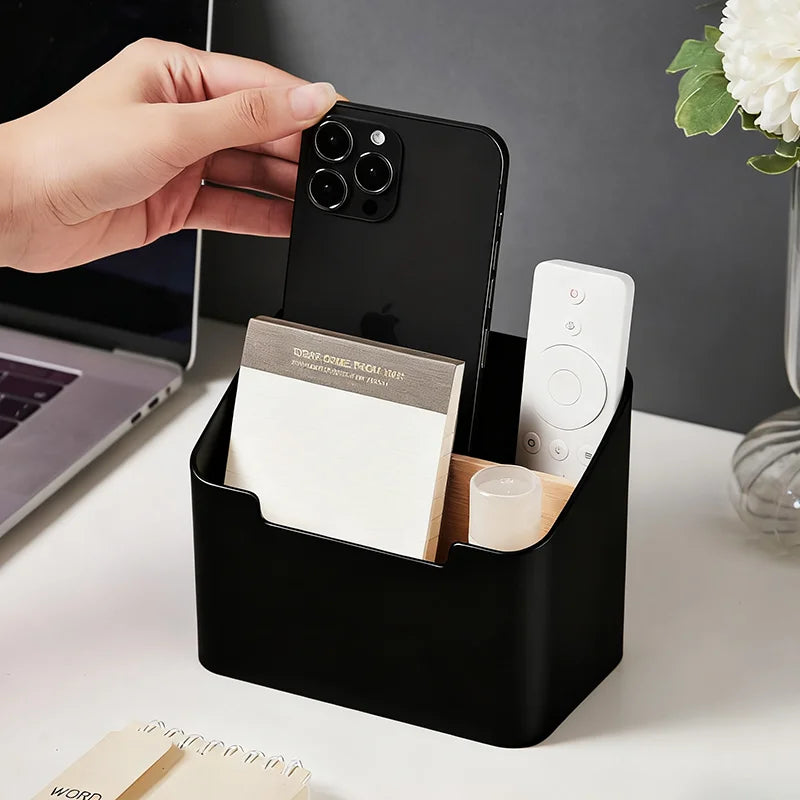 Remote Control Holder, Remote Caddy, TV Remote Organizer Table Desktop, Storage Box for Makeup Brushes, Office Supplies