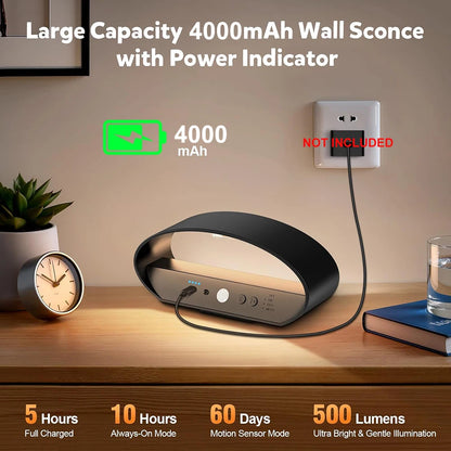 New 2/4Pcs Motion Sensor 15 RGB Night Lamp Dimmable Up Down LED Wall Light Rechargeable Cordless Timing Setting Light Home Decor