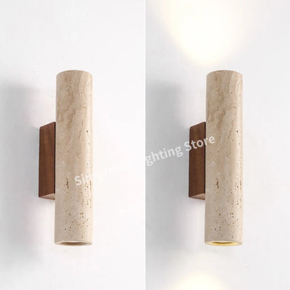 Spanish Yellow Cave Stone LED Wall Lamp Nordic Minimalist Living Room Bedroom Headboard Background Home Decor Fixture