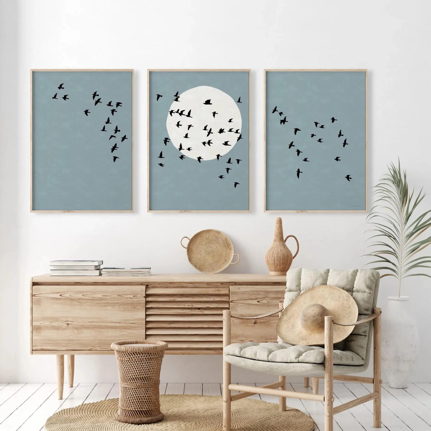 3pcs/set Japanese Alps Sunrise Canvas Printing Abstract Line Landscape Wall Art Art Poster for Modern Living Room & Home Decor