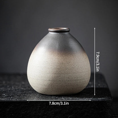 Ceramics Vintage Flower Vase Desktop Flower Bottle Aesthetic Retro Flower Pot Hydroponics Flower Arrangement Flower Vases