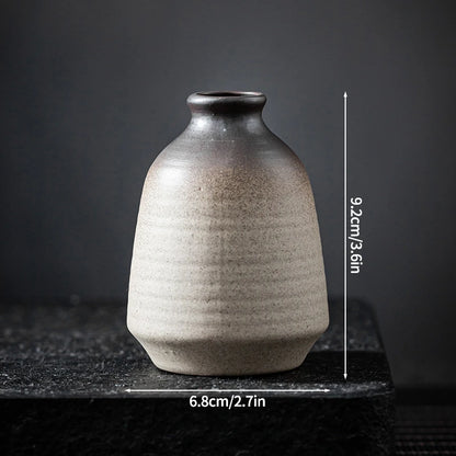 Ceramics Vintage Flower Vase Desktop Flower Bottle Aesthetic Retro Flower Pot Hydroponics Flower Arrangement Flower Vases