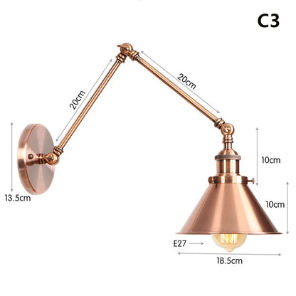Modern Minimalist Bedroom Wall Lamp for Living Room Aisle Dining Room Adjustable Decorative Long Arm Wall Sconce Reading Lights