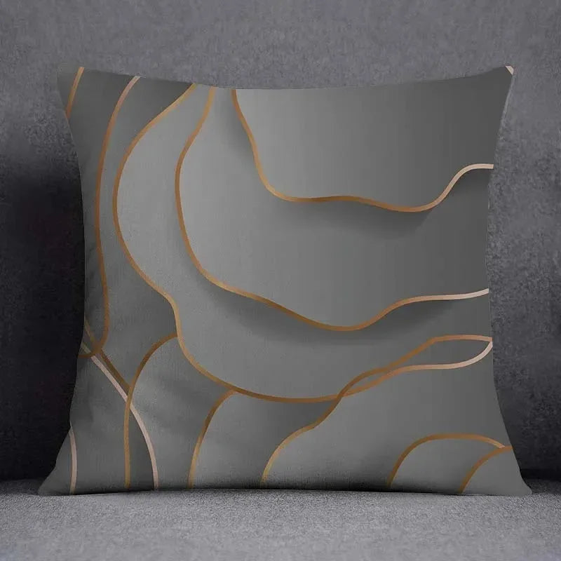 Square Office Cushion Cover Geometric Flower Collection Pattern Home Decor Pillow Cover