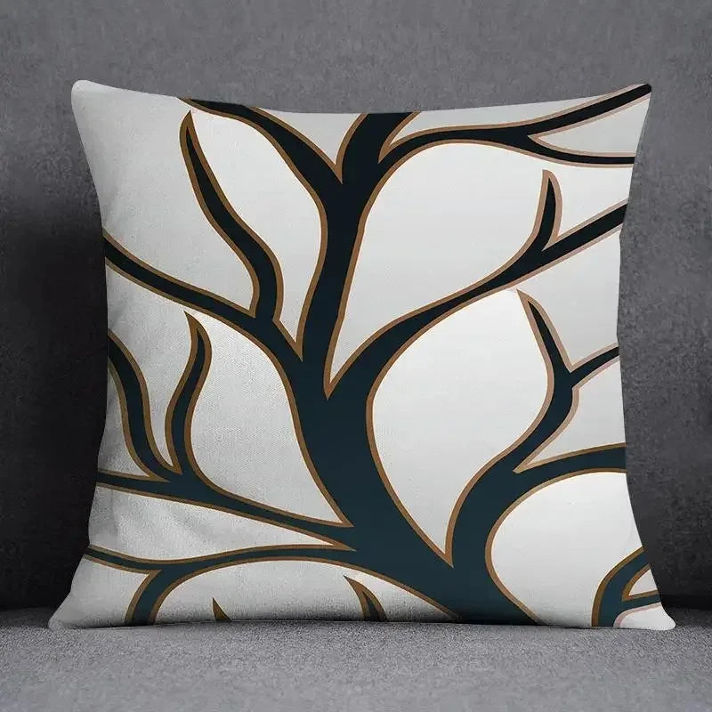 Square Office Cushion Cover Geometric Flower Collection Pattern Home Decor Pillow Cover