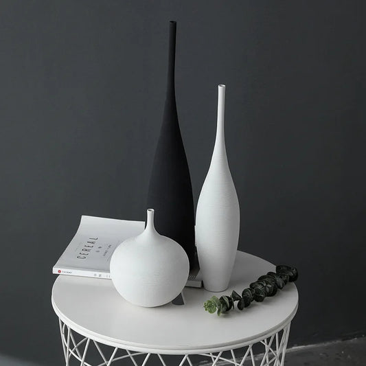1PC Modern Handmade Art Zen Vase Ceramic Ornaments Decoration Vase Ceramic Decor Vases Tall Floor Vases for Living Room