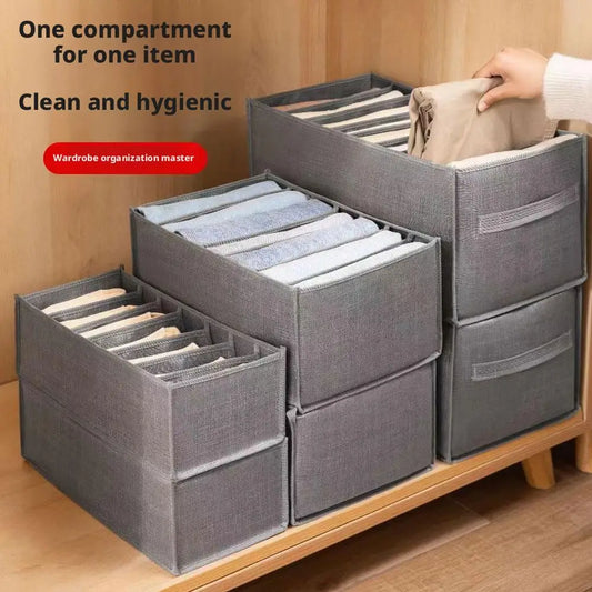 Foldable Washable Closet Organizer Drawer Dividers for Clothes Jeans Underwear Storage Box Space Saving Wardrobe Organization