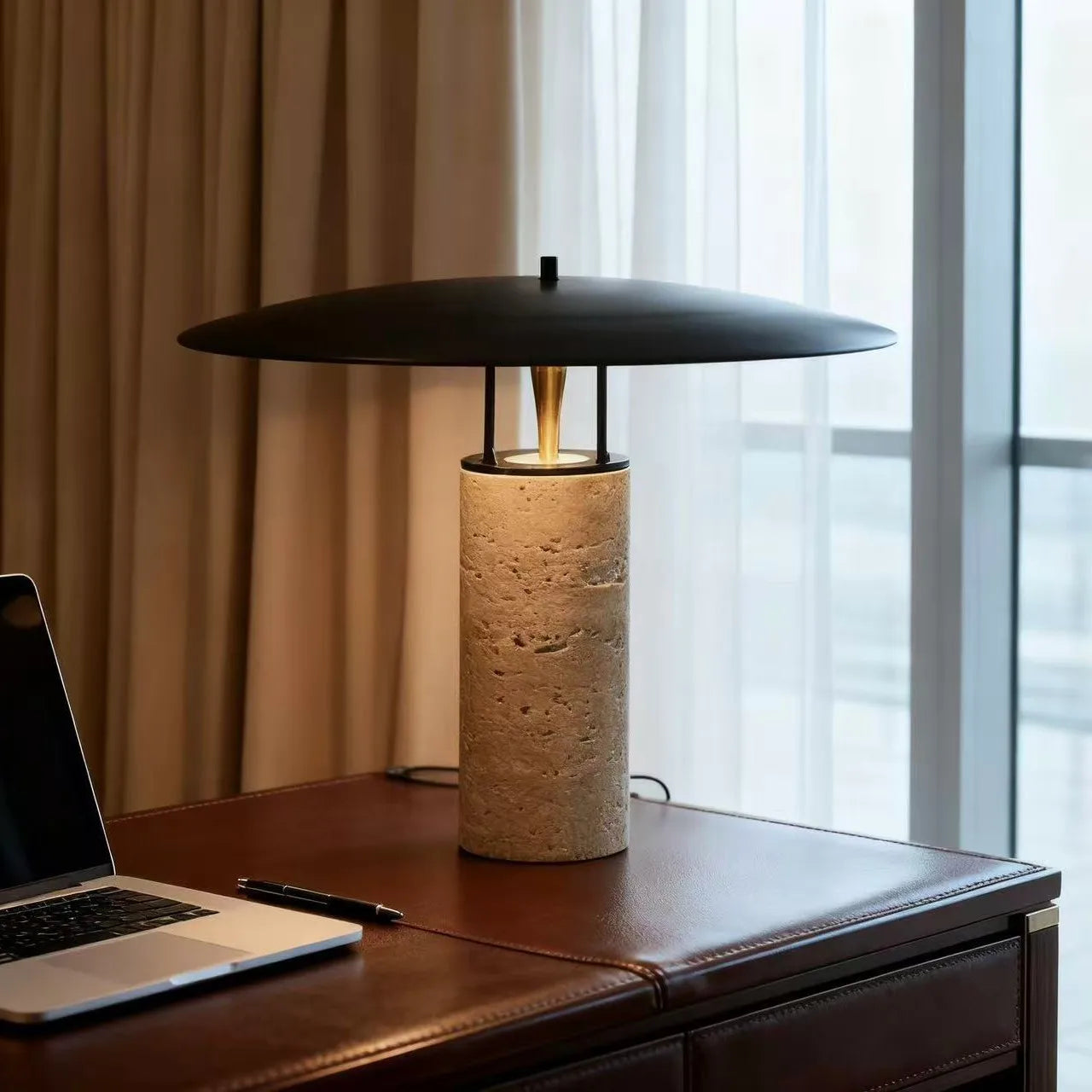 Postmodern LED Minimalist Yellow Stone Table Lamp Designer Art Living Room Bedroom Lamp Nordic Creative Bedside Desk Lights