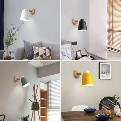 Nordic Bedside Wall Lamp Modern Minimalist Creative Light Luxury Living Room Bedroom Staircase Balcony Aisle Reading Wall Lamps
