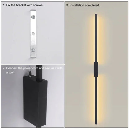 Indoor LED  long wall lamp  Nordic style Long LED Wall Light  Home Decoration Bedroom Living Room Sofa Background