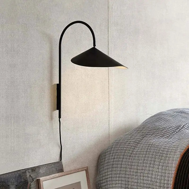 Minimalist Swing Arm Sconce Modern Ceramic Wall Light Adjustable Rotating Bedside Lamp  for Study Living Room Corridor