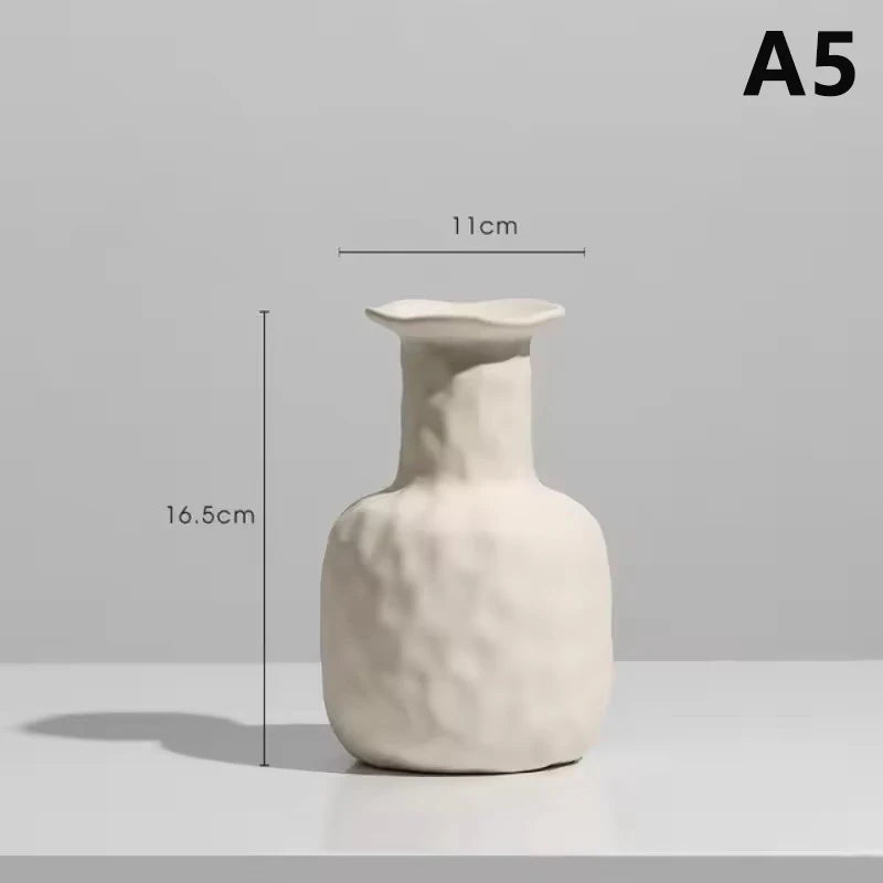 Modern Simple Ceramic Art Vase Dried Flowers Flower Arrangement Ornament Bedroom Desktop Home Decor Photography Background Decor