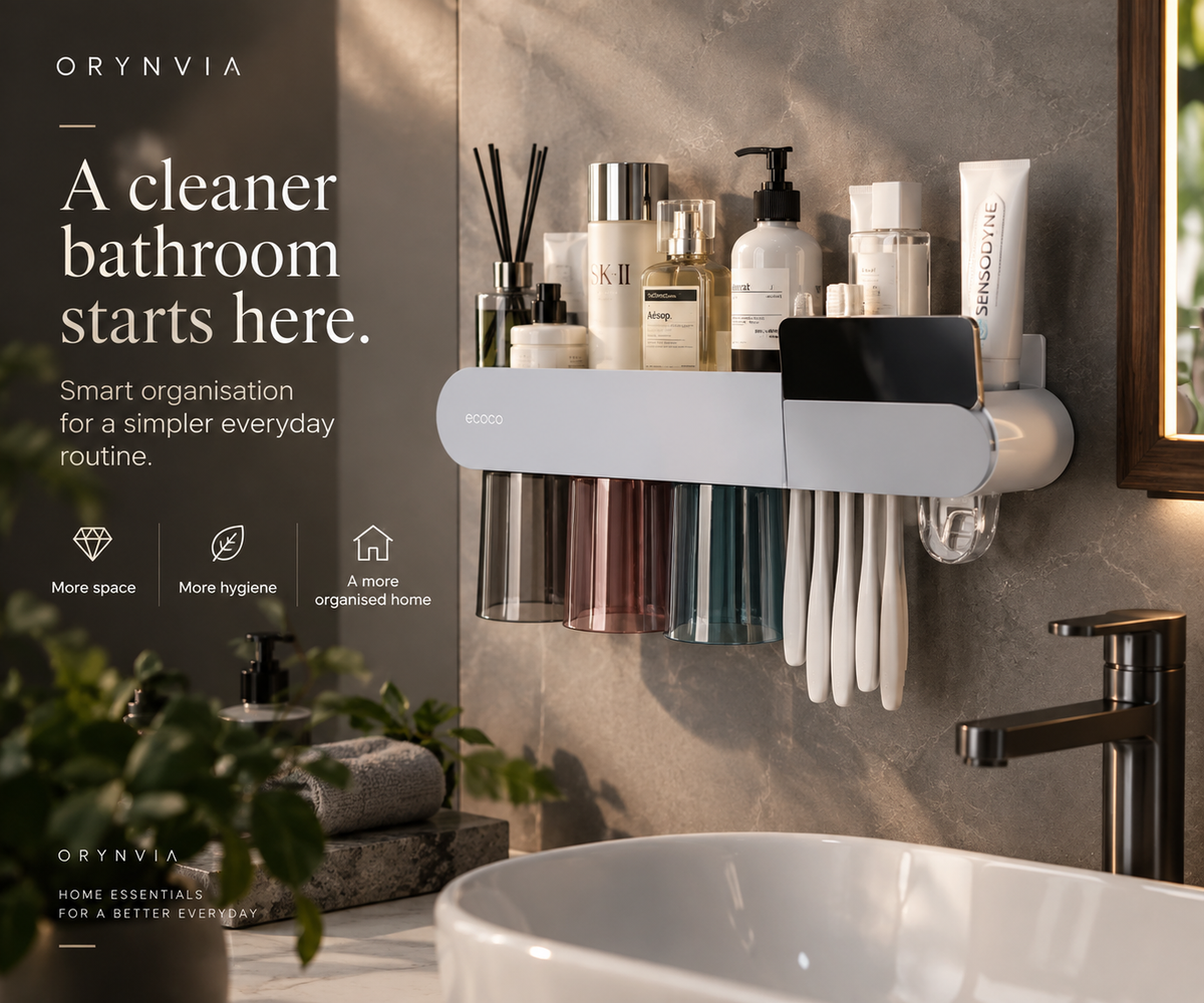 Smart Magnetic Toothbrush Holder & Dispenser